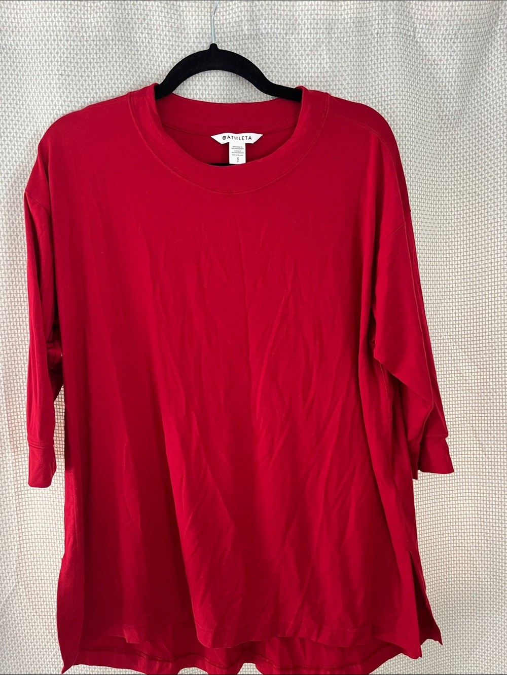 Athleta Bright Red Long Sleeve Crewneck Tunic